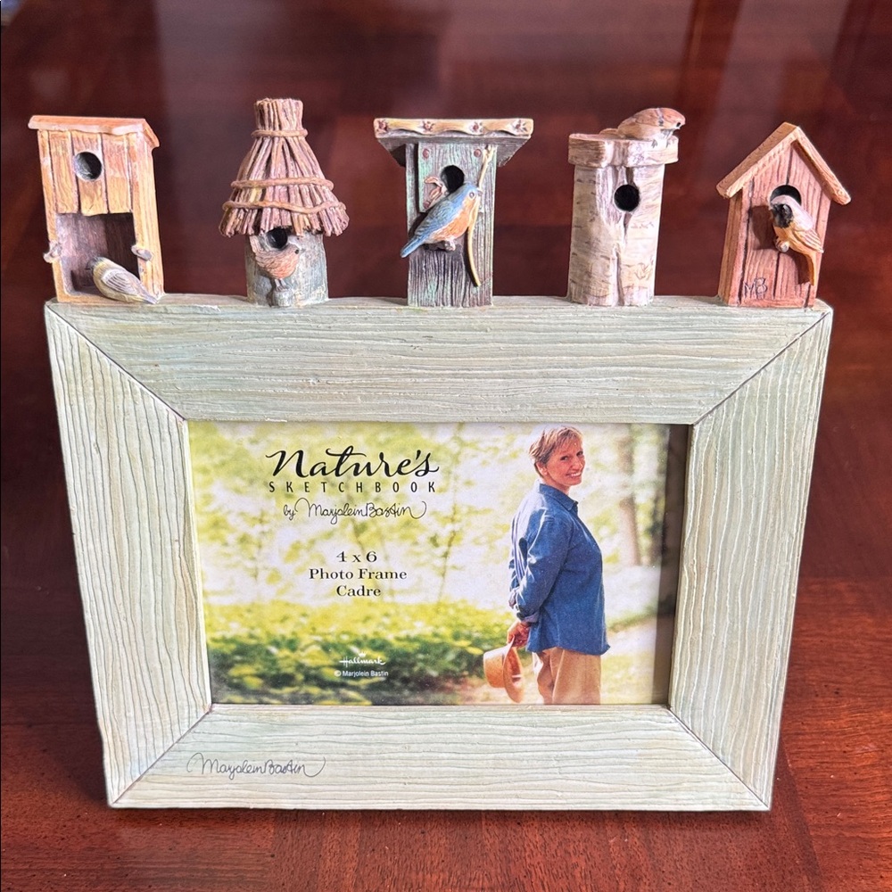 Hallmark Marjolein Bastin Nature Sketchbook Birdhouse Decor 4" x 6" Photo Frame